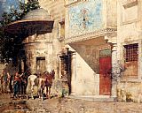 Alberto Pasini Outside The Mosque painting